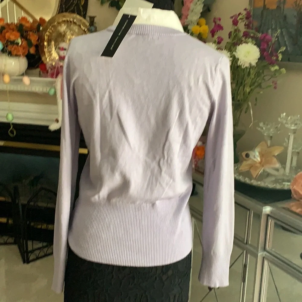 Carolyn Taylor button up/sweater layered look top - Picture 3 of 8
